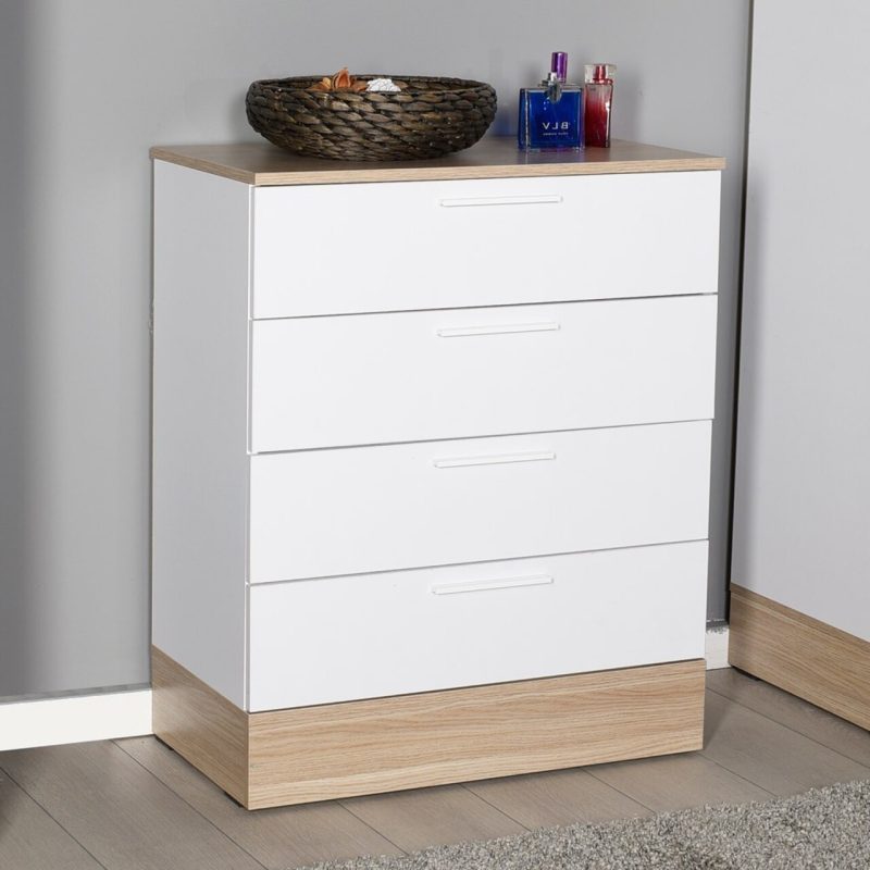 Dulap, Hanah Home, Sfn-840-Mb-1, 72x88x40 cm, Stejar / Alb