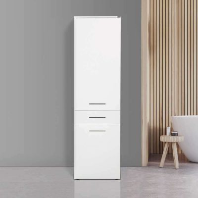 Dulap multifunctional, Hanah Home, Adr-621-Pp-1, 52x187x38 cm, Alb