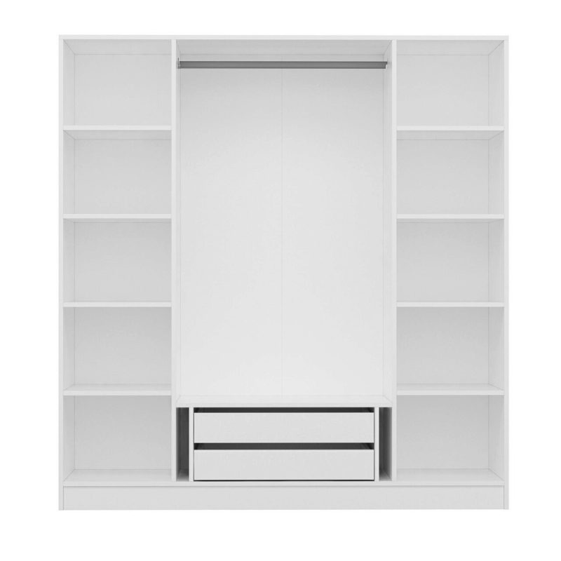 Dulap pentru haine, Hanah Home, Kale, 180x210x52 cm, Nuc/Alb