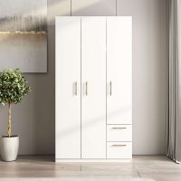 Dulap pentru haine, Hanah Home, Merlin, 90x171.8x45 cm, Alb