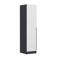 Dulap pentru haine, Hanah Home, Minar Kale, 45x190x52 cm, Alb / Antracit