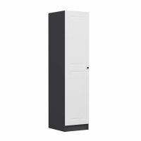 Dulap pentru haine, Hanah Home, Minar Kale, 45x190x52 cm, Alb / Antracit