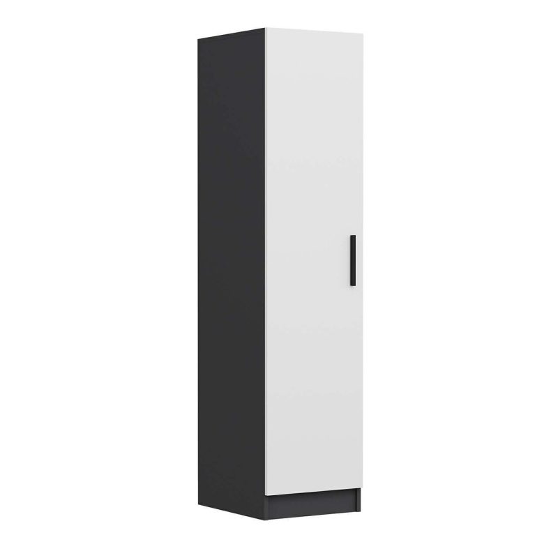Dulap pentru haine, Hanah Home, Minar Kale, 45x210x52 cm, Alb / Antracit