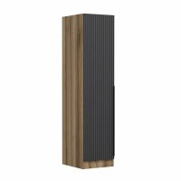 Dulap pentru haine, Hanah Home, Minar Kale, 45x210x52 cm, Antracit / Dore