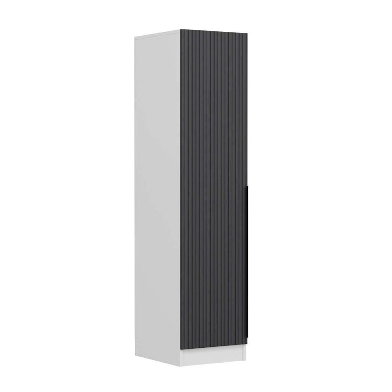 Dulap pentru haine, Hanah Home, Minar Kale, 45x210x52 cm, Antracit/Alb