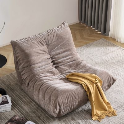 Fotoliu cu Sustinere Ergonomica Nobile HD Foam, Catifea, Bej