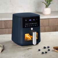 Friteuza cu aer cald si fereastra Berlinger Haus, Deep Sea, 5 L, 1400W, albastru mat