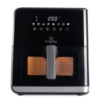Friteuza cu aer cald si fereastra Berlinger Haus, Matte Black, 7.5 L, 1700W, negru