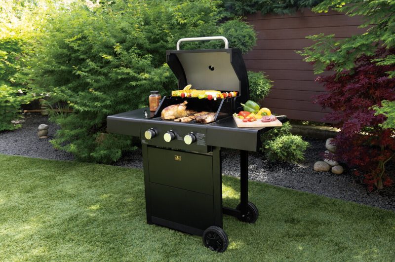 Gratar cu gaz Berlinger Haus, Outdoor, 50x41.5 cm, 2.2 KW x 3, negru