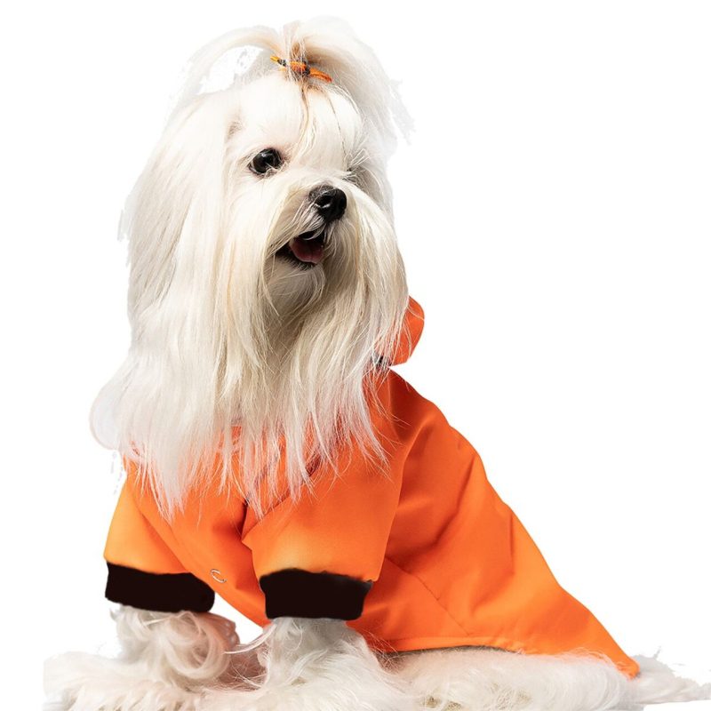 Hanorac pentru câini, Paws &amp; Whiskers, Mebranlı Raincoat, Portocaliu