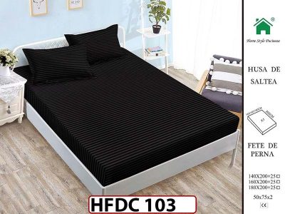 Husa de Pat din Finet + 2 Fete de Perne - Saltea 140x200 - Pat 2 Persoane -HFDC103