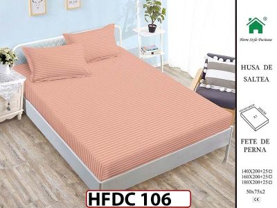 Husa de Pat din Finet + 2 Fete de Perne - Saltea 140x200 - Pat 2 Persoane -HFDC106