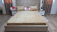 Husa matlasata tip topper din catifea 180x200 - Pat 2 Persoane - HUC43