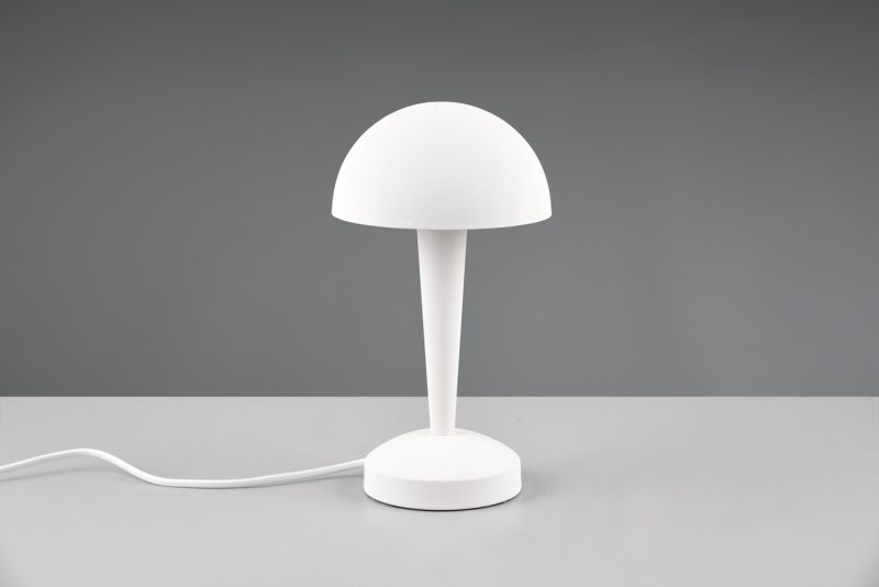 Lampa de masa Canaria, RL, 15x26.5 cm, 4.9W, 1x E14, metal, alb mat