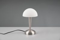 Lampa de masa Canaria, RL, 15x26.5 cm, 4.9W, 1x E14, metal, nichel mat/ alb