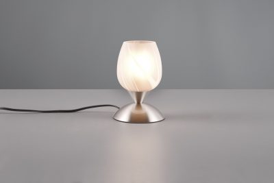 Lampa de masa Cup Ii, RL, 12x18 cm, 40W, 1x E14, metal, nichel mat