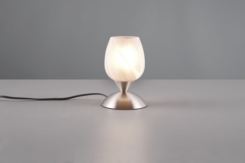 Lampa de masa Cup Ii, RL, 12x18 cm, 40W, 1x E14, metal, nichel mat