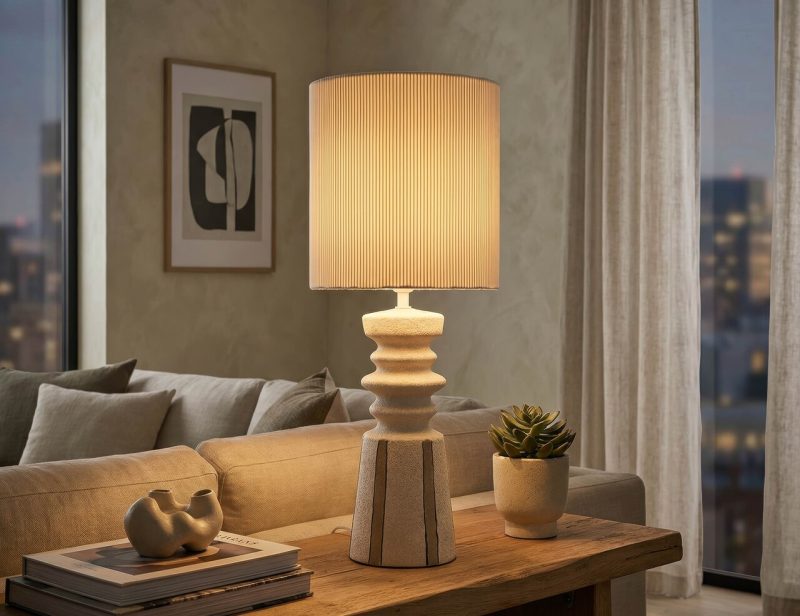 Lampa de masa, Mauro Ferretti, Tribal, 1 x E27, 40W, 22.5x57 cm, ceramica, multicolor