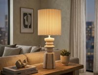 Lampa de masa, Mauro Ferretti, Tribal, 1 x E27, 40W, 22.5x57 cm, ceramica, multicolor