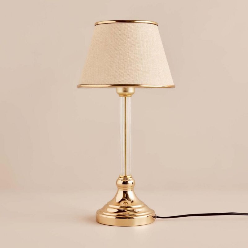 Lampa de masa, Opviq, 780SGN2116, Bej / Auriu