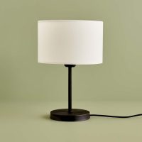 Lampa de masa, Opviq, 780SGN2123, Alb/Negru