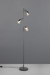 Lampadar Cadiz, RL, 23x154 cm, 10W, 3x E14, metal, negru mat