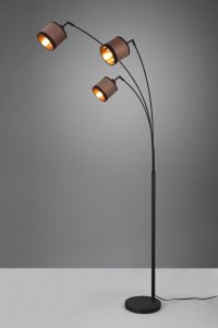 Lampadar Davos, RL, 12x185 cm, 28W, 3x E14, metal, negru mat/taupe