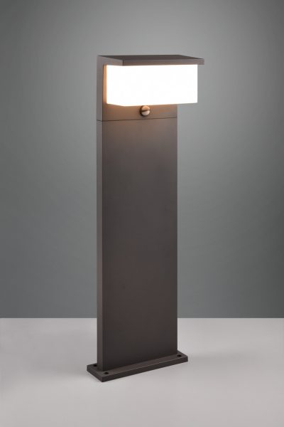 Lampadar de exterior cu senzor Nestos, TRIO, 26x80 cm, 13W, 1x SMD, aluminiu, antracit