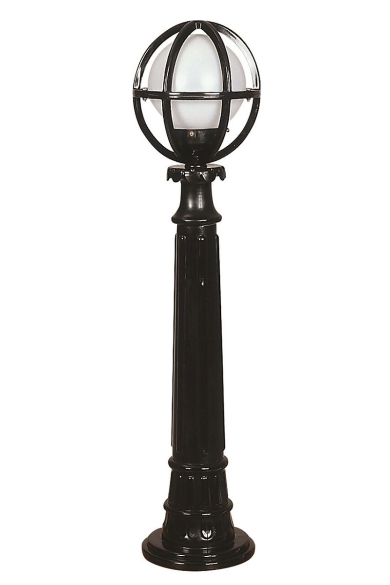 Lampadar de exterior, Opviq, 685AVN1140, Alb/Negru