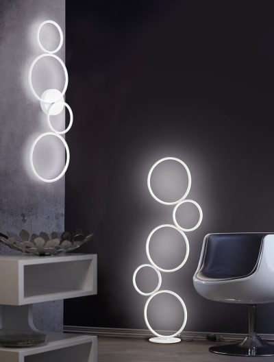 Lampadar Rondo, TRIO, 47x20x115 cm, 36W, 1x SMD, metal, alb mat