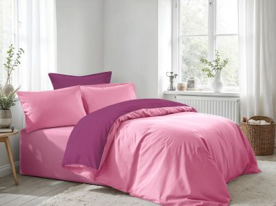 Lenjerie de pat dubla (DE), L'essentiel Maison, Pink, Mov, Roz / Mov