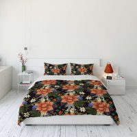Lenjerie de pat dubla Super King (FR), 3 piese, L'essentiel Maison, FLW_DVT25-29, Multicolor