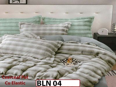 Lenjerie din Blanita artificiala de Iepure din 4 piese cu Elastic- BLN 04