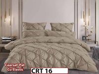 Lenjerie din Finet 6 piese cu pliuri cu Cearceaf Elastic - CRT 16
