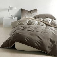Lenjerie pat 140x200cm 4 piese cu ELASTIC - 3 Bucati 219 Lei -   Kaki