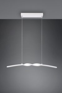 Lustra Ginko, RL, 79x9x150 cm, 18W, 1x SMD, metal, alb mat