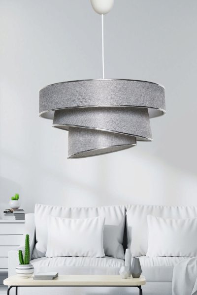 Lustra, Opviq, 390FLH1687, Gri / Argintiu
