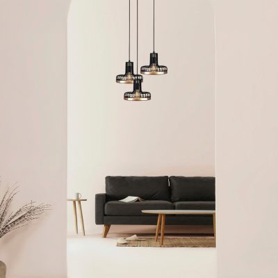 Lustra, Opviq, 527ABY1773, Negru/Cupru