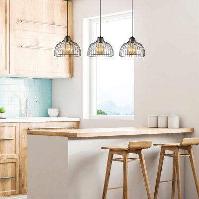 Lustra, Opviq, 942FLG1228, Negru/Maro antic
