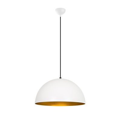 Lustra Sivani MR - 719, Opviq, 50 x 121 cm, 1 x E27, 40W, alb/auriu