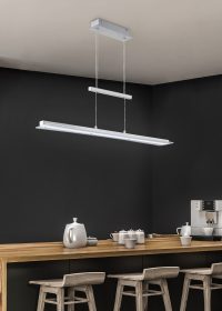 Lustra Smash, RL, 100x12x150 cm, 18W, 1x SMD, metal, nichel mat