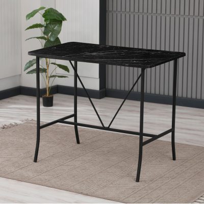 Masa de bar, Hanah Home, Retro, 110x92x70 cm, Negru