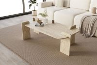 Masuta de cafea, Hanah Home, Lovge, 120x35x60 cm, Travertin