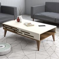 Masuta de cafea, Hanah Home, Valensiya, 105x60x34.6 cm, Maro/Crem