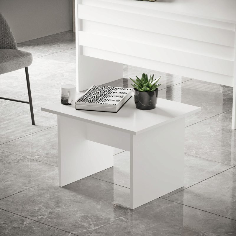 Masuta de cafea, Hanah Home, Vo2-W, 60x46.3x50 cm, Alb