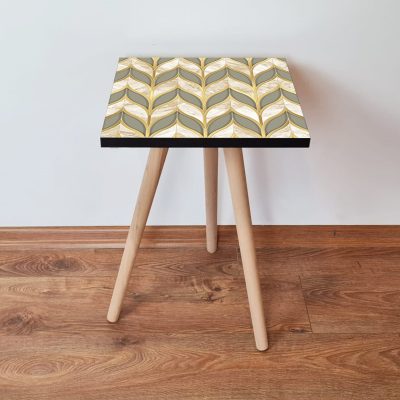 Masuta, Hanah Home, Shp137, 35x42x35 cm, Bej / Gri / Alb