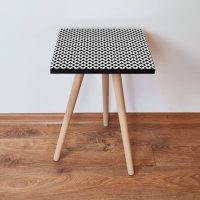 Masuta, Hanah Home, Shp8, 35x42x35 cm, Alb/Negru