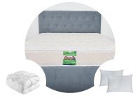 Pachet 1 Saltea ortopedica SomnART DORMA, cu arcuri, 140x200x20 cm + 1 Pilota matlasata 180x200  + 2 perne 50x70