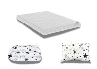 Pachet Promo: Saltea HypoallergenicMed PolyCotton 90x200x16 + Pilota bumbac Stelute 150x200 + 1 Perna bumbac Stelute 50x70