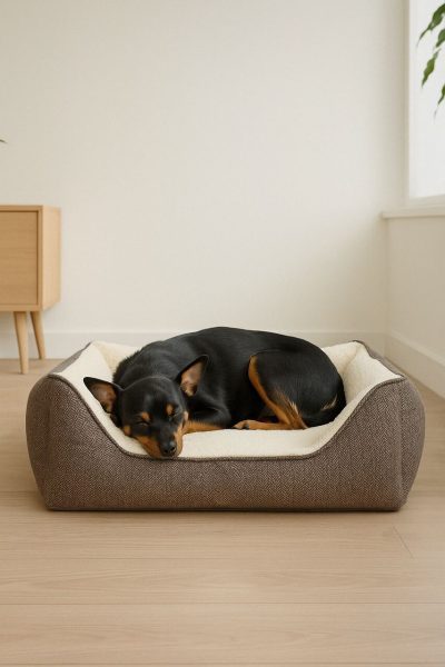 Pat pentru animale de companie, Paws &amp; Whiskers, Zeus 80 x 100, Material exterior: 100% poliester, Maro